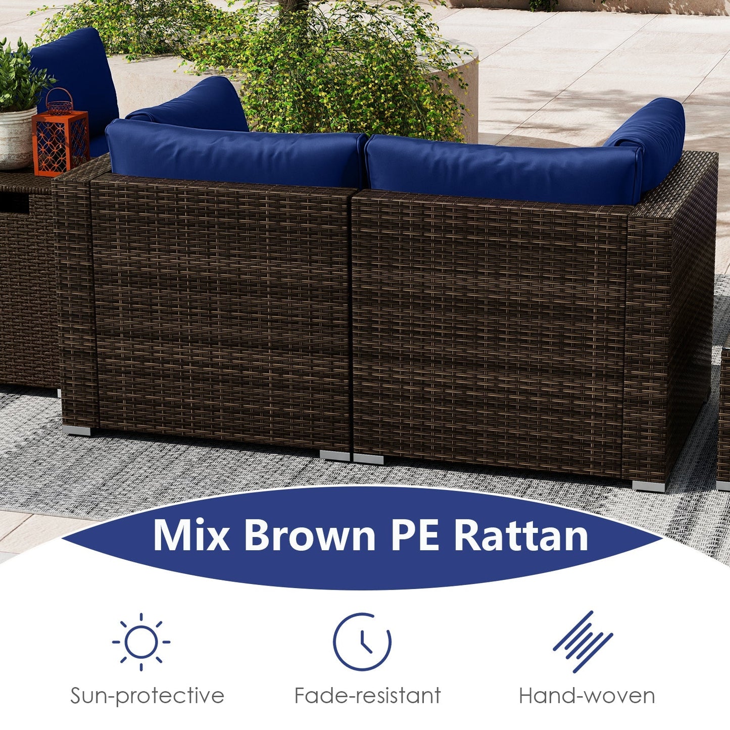 7 Pieces Outdoor Furniture Set with 32 Inch Fire Pit Table and Propane Tank Cover