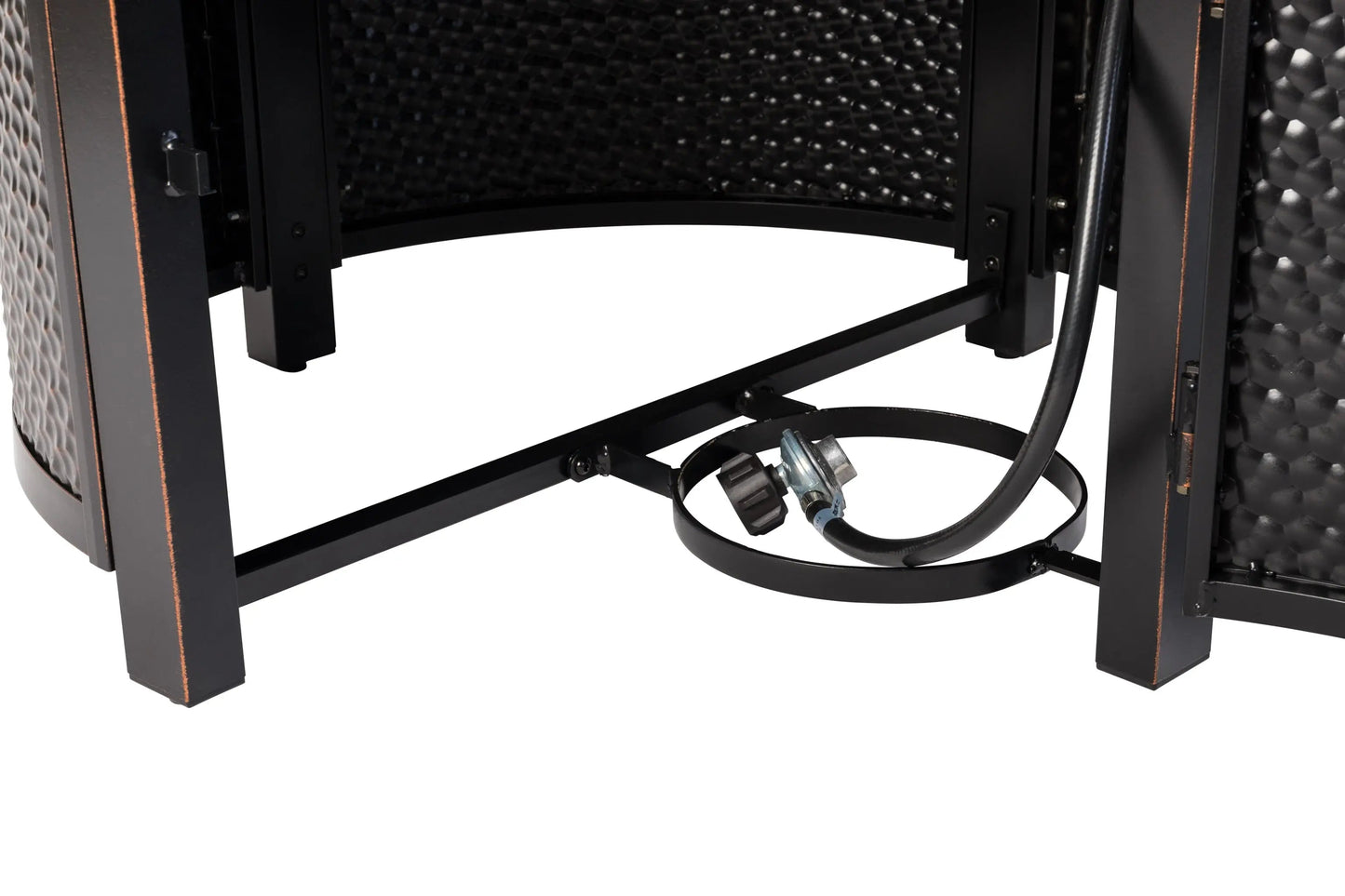 Briarwood 44" Round Hammered Aluminum Convertible Gas Fire Pit Table