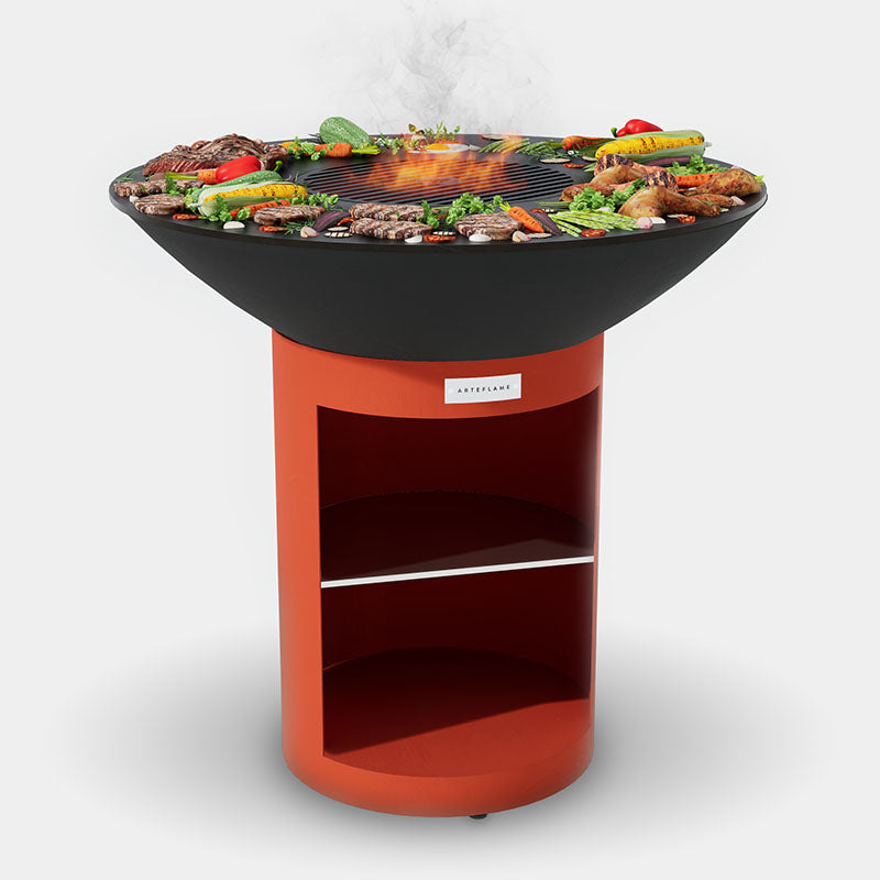 Arteflame 40" Stainless Steel Grill & Griddle — Storage Base