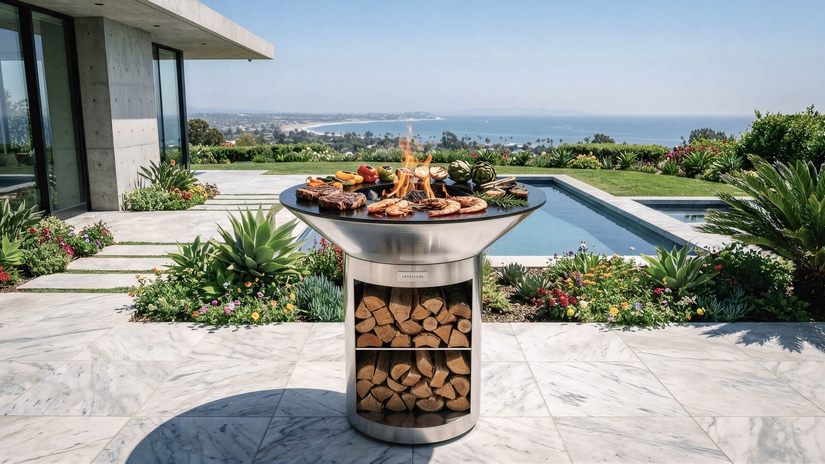 Arteflame 40" Stainless Steel Grill & Griddle — Storage Base