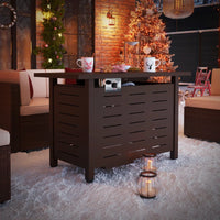 Jalice Steel Propane Outdoor Fire Pit Table
