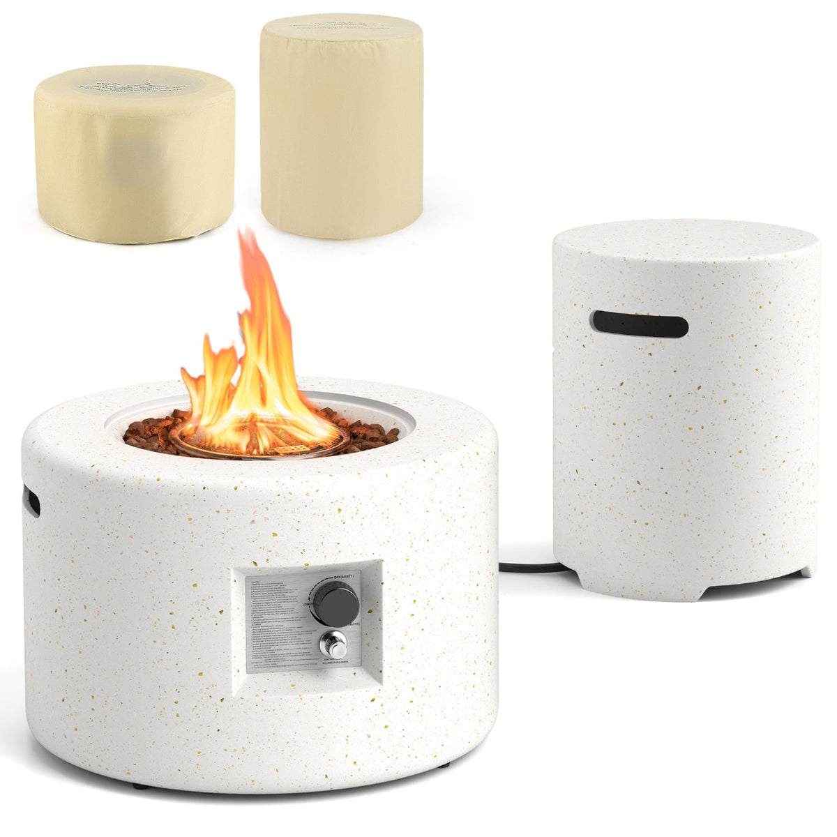 40 000 BTU Fire Pit Table Set with Hideaway Tank Holder