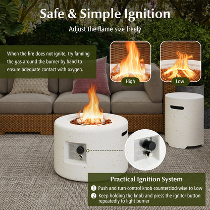 40 000 BTU Fire Pit Table Set with Hideaway Tank Holder