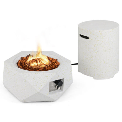 40 000 BTU Fire Pit Table Set with Stainless Steel Burner